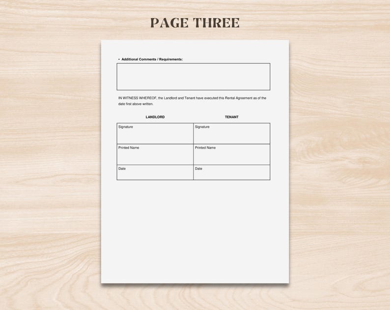 Rental Agreement Template | Editable Lease Contract for Landlords | Printable Residential House Rental Forms | Google Docs, Word & PDF image 6