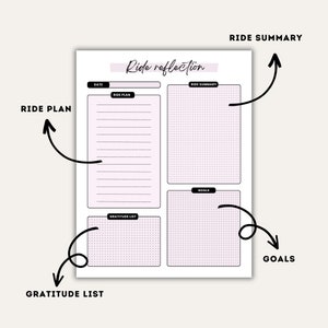 Cozy Plan Riding Equine Planner, Printable Equestrian Riding Reflection, Barn Horse Ride ...