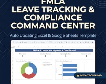 FMLA-tracker in Excel en Google Sheets | Spreadsheet voor verlofregistratie | Logboek voor naleving van de DOL-voorschriften