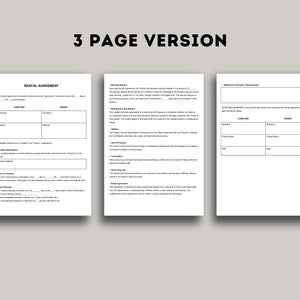 Basic Rental Agreement Template, Printable Landlord Forms, Editable Lease Contract, Google Docs, Word, PDF, Simple Rental Agreement Fillable image 2