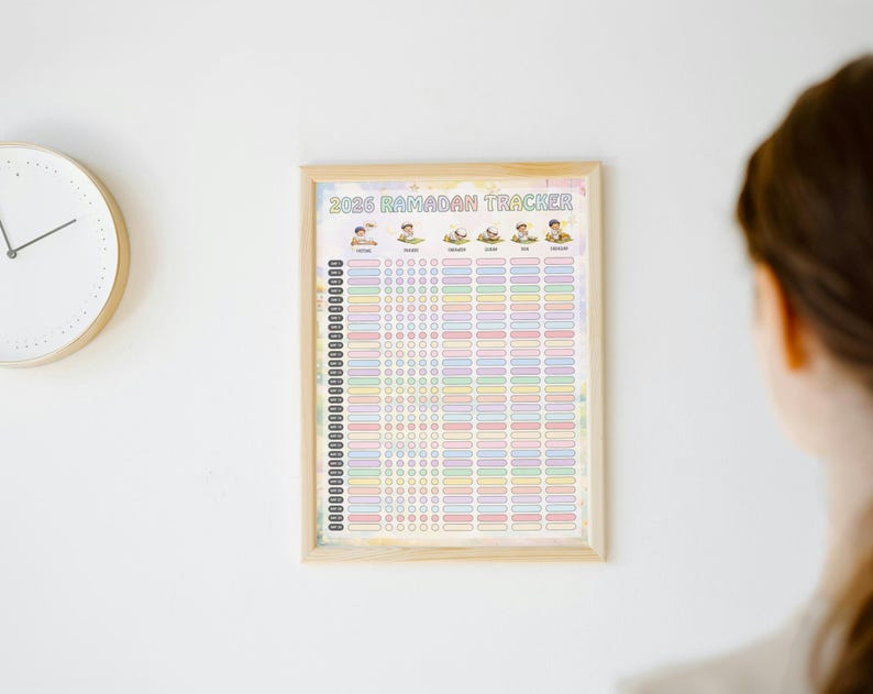 Ramadan Tracker for Kids Printable, 30 Day Islamic Ramadan Planner ...