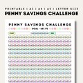 Penny Savings Challenge | PRINTABLE 365 Day Penny Saving Chart | 2024 Mini Savings Challenges | Letter Size | A3 | A4 | A5 | PDF product logo