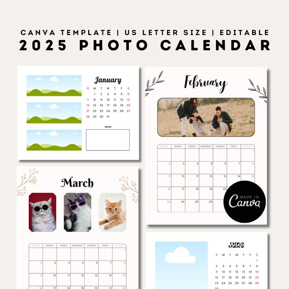 2025 Photo Calendar | Editable Canva Template | Customizable Digital Calendars Bundle | Printable Personalized Canva Frame Templates | DIY - Etsy 2025-photo-calendar-editable-canva-template-customizable-digital-calendars-bundle-printable-personalized-canva-frame-templates-diy-etsy