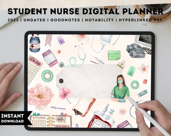 Planificateur numérique pour étudiants en soins infirmiers, planificateur numérique pour nouveaux étudiants diplômés, cadeaux essentiels pour étudiants en soins infirmiers, planificateur de bonnes notes RN, PDF non daté