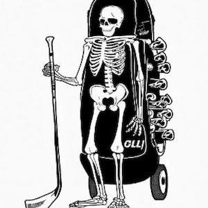 File digitale SVG / Skeleton Golf / Bara piena di mazze da golf