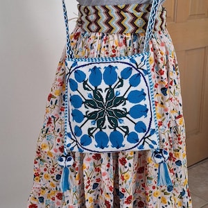Handmade Huichol Bag, Indigenous Sacred Geometry Morral, Boho Satchel