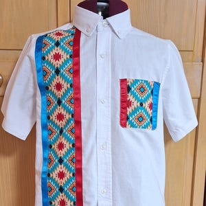 Camisa de cinta para niños, camisa ceremonial para niños, camisa para pow wow de niños, camisa de cinta, camisa de cinta para niños con bolsillo funcional