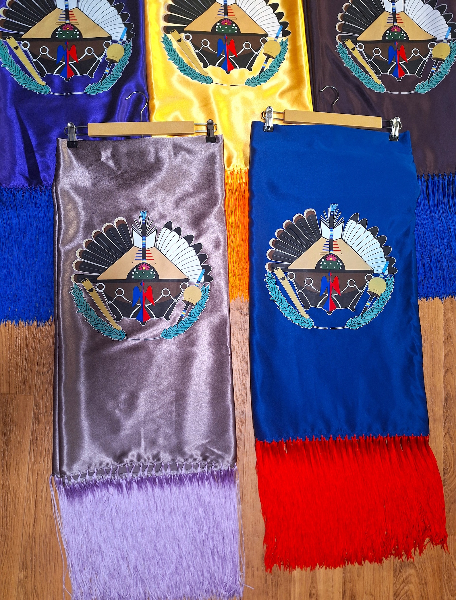NAC Prayer Shawl Satin With Fringe Waterbird & Instrument Print - Etsy