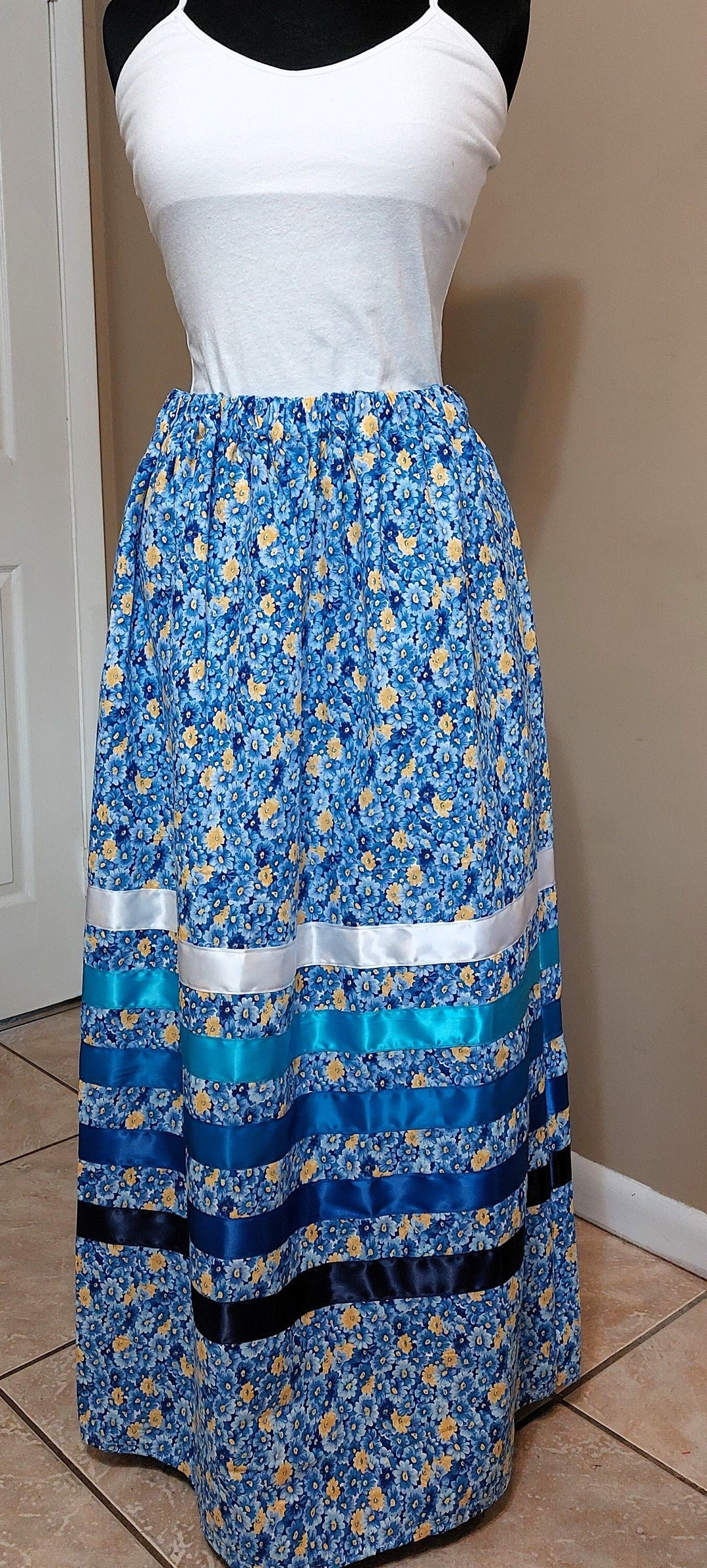 Native American Ribbon Womens Ribbon Skirt, Ceremonial Skirt, Pow Wow