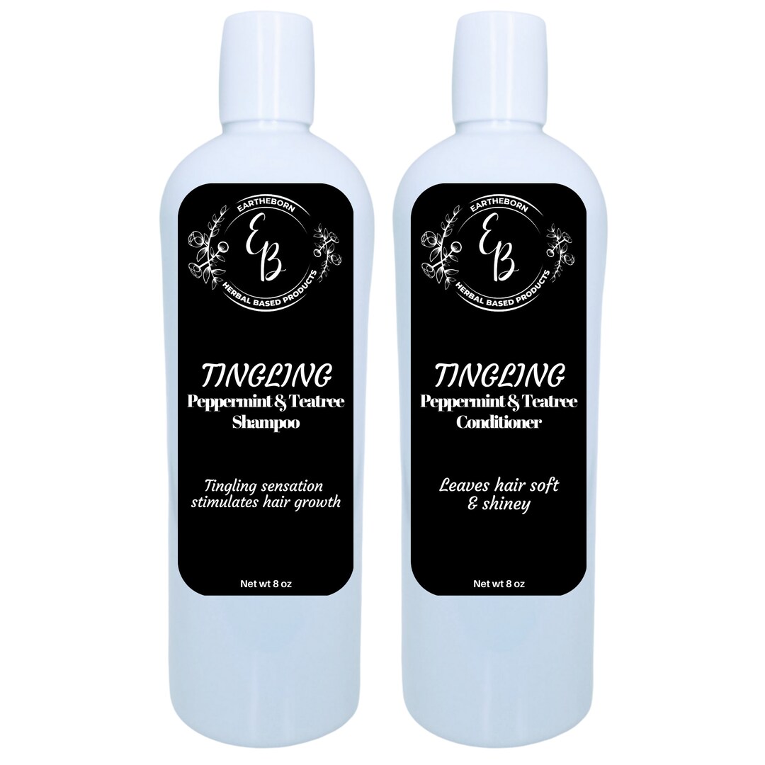 Tingling Peppermint & Tea Tree Shampoo, Conditioner, Scalp Stimulator