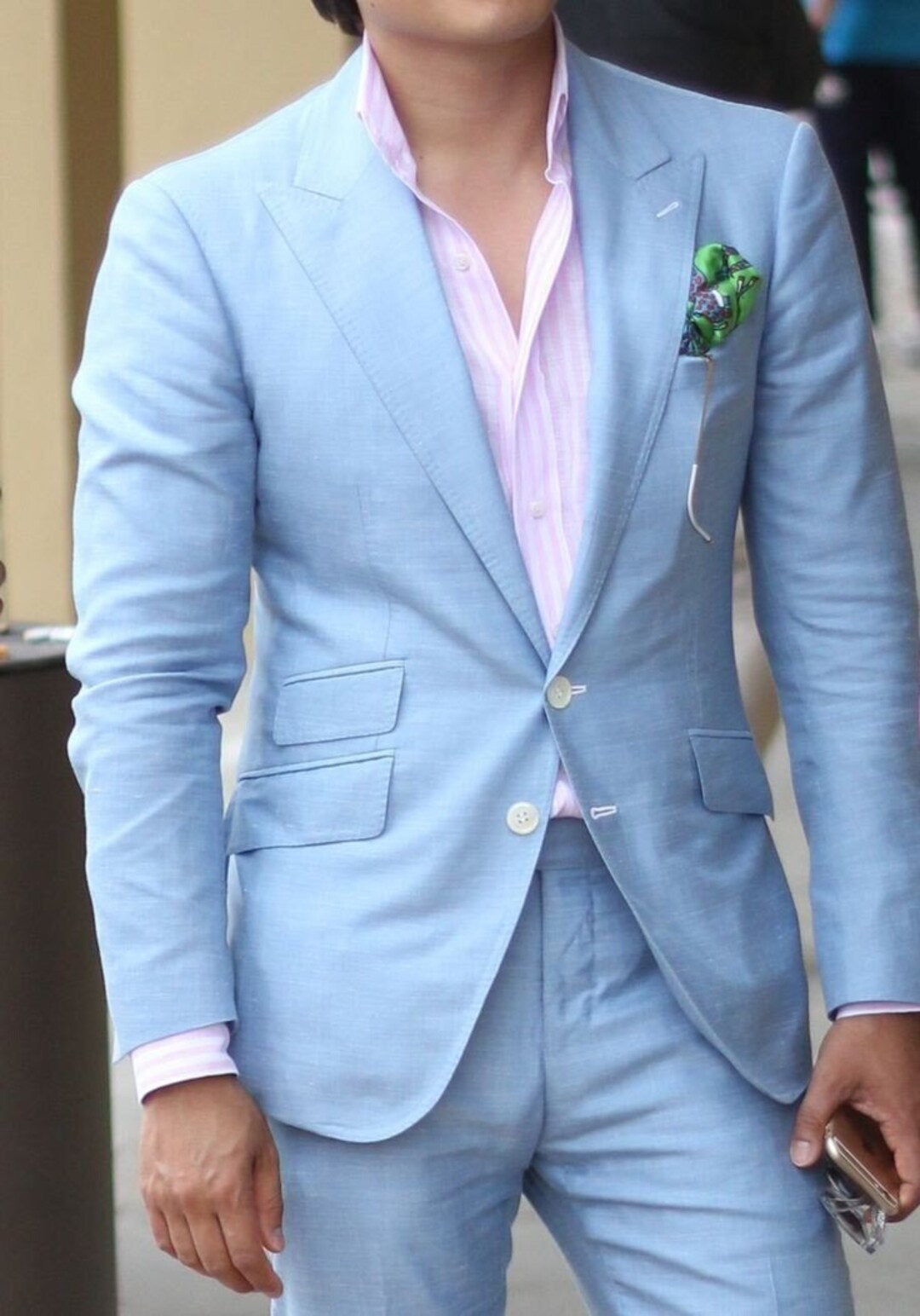 Men Sky Blue Suit Wedding Suit Men Slim Fit Luxury Suit 2 Etsy