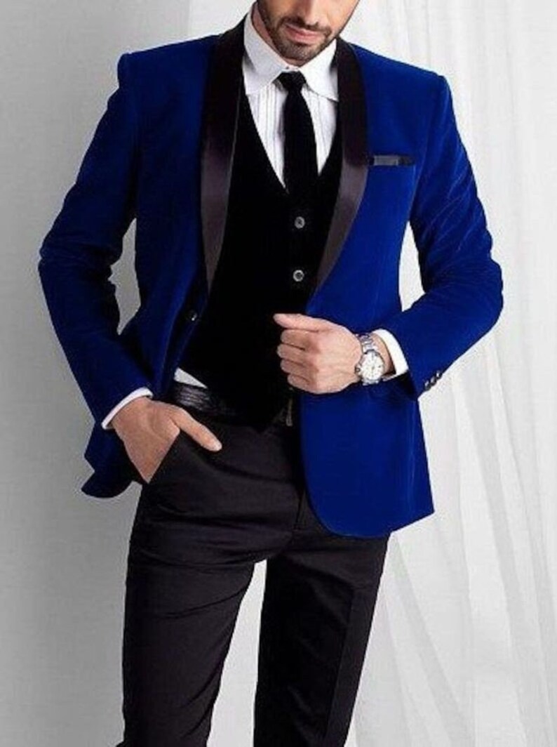 Royal blue jacket for men Clearance