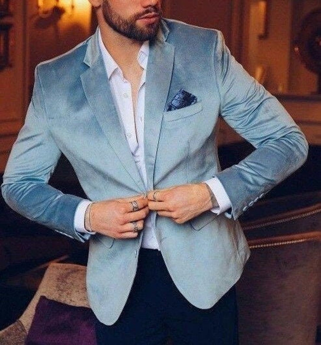 Chaqueta azul claro para abrigo elegante chaqueta de - Etsy México
