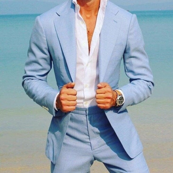 Trajes de 2025 hombre azul claro