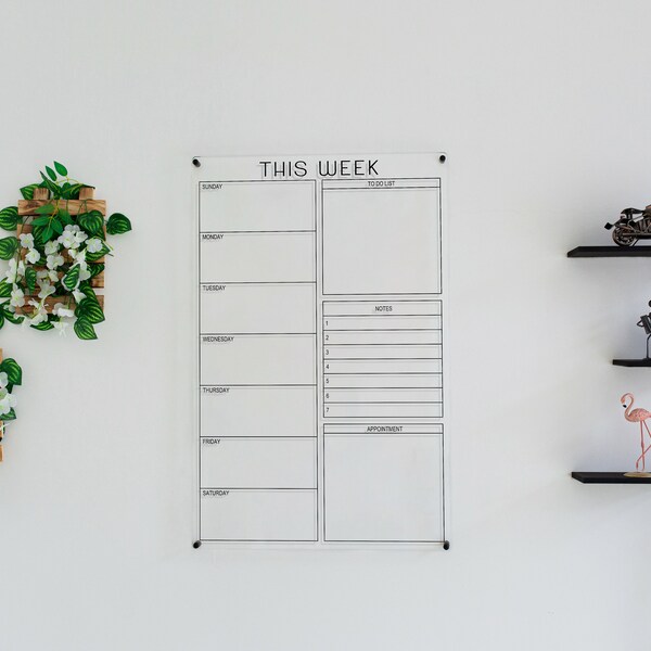 Dry Erase Calendar - Etsy