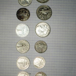 1 rublo URSS-61-64-65-86-88-89 anno-50 copechi-72-73 anno più bonus