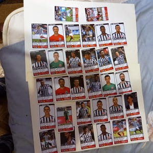 Karten mit Fußballspielern Eintracht 2017 32 Karten