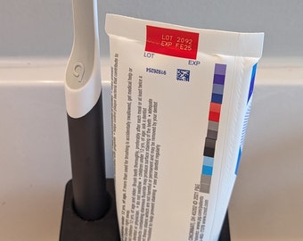 3D Printed Quip Electric Toothbrush Holder | Bathroom Counter Organizer | Custom Colors | Toothbrush Stand for Quip | Bathroom Decor Gift