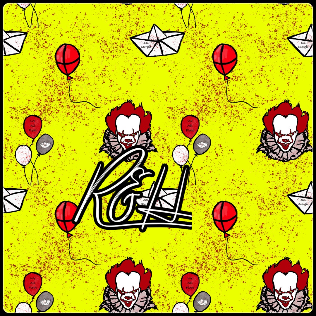 Red Balloon Clown Yellow Raincoat Seamless File Etsy