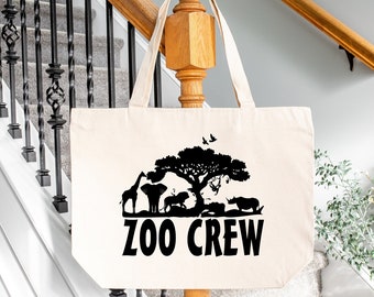 Tote Bag For Zoo, Zoo Crew Bag, Gift For Zoo Crew, Beach Tote Bag, Vacay Tote Bag, Travel Tote Bags, Gift Tote Bags, Women Tote Bag