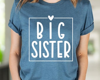 Big Sister Shirt, Sister Tshirts, Baby Shower Shirt, Sister Gift, Little Sister, Sister Shirts Pregnancy Announcement, Baby Announcement Tee