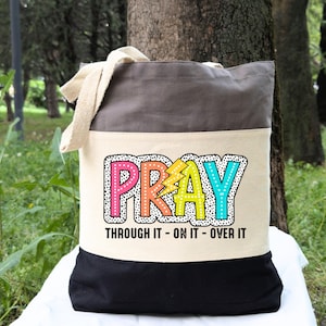 Praying Gift, Christian Gift Tote Bag, Jesus Love Gift, Gift For Christian, Gift For Religious, Tote Bag For Women, Jesus, Bible, Pray