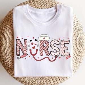 Valentines Nurse T-Shirt, Nurse Life Shirt, Pediatric Nurse Tee, Valentines Day Gift, Love Nurse Shirt, Nurse Heart Tee, Registered Nurse
