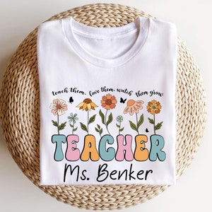 Teacher Name Shirt, Custom Teacher Tshirt, Personalized Teacher Gift Shirt, Customized Teacher Tee, Gift For Teacher, Preschool, Elementary
