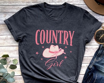Country Girl Shirt, Western Tee, Cowboy Hats T-shirt, Wild West Gift, Southwest Cowgirl Gift, Cowgirl Tshirt, Country Concert Shirt