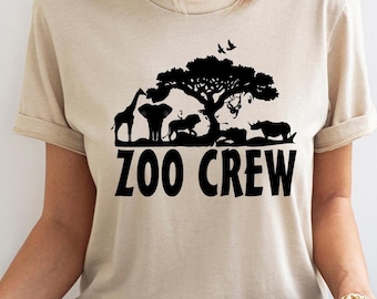 Zoo Crew T-Shirt, Zoo Animal Tee, Animal Shirt, Safari Adventure Tee, Jungle Animal Shirt, Zookeeper Gift, Trendy Zoo Apparel, Zoo Lover Tee