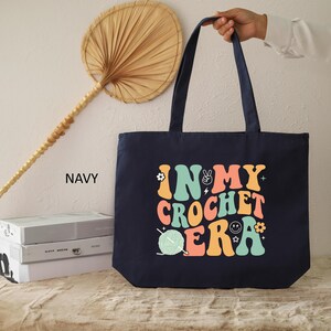 In My Crochet Era Tote Bag, Canvas Tote Bag, Crochet Lover Gift, Crochet Gift, Tote Bag Gifts, Women Tote Bag, Crochet, Mothers Day Gift