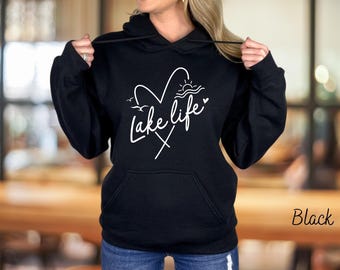 Lake Life Hoodie, Family Travel Apparel, Camping