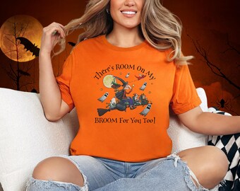 Room on My Broom Halloween Shirt, Funny Halloween Witch Shirt, Halloween Tee, Spooky T-shirt, Halloween Costume, Broom for You Tee Shirt