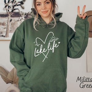 Lake Life Sweatshirt, Lake Shirt, Lake Hoodie, Gift For Adventurer, Family Travel Apparel, Camper Sweatshirt, Lake Lover Sweater, Camping