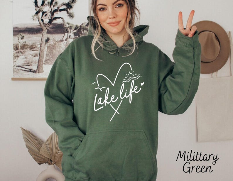 Lake Life Sweatshirt, Lake Shirt, Lake Hoodie, Gift For Adventurer, Family Travel Apparel, Camper Sweatshirt, Lake Lover Sweater, Camping