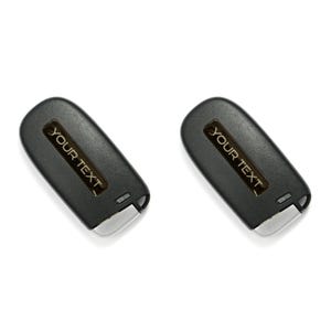 Custom Key Fob Badges YOUR TEXT & IMAGE With Flex Resin Coating Compatible with 2015+ Charger Challenger Durango