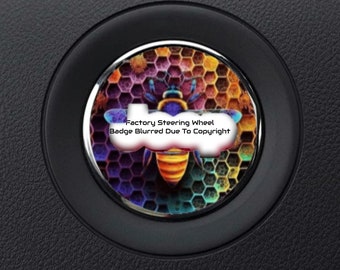 Honey Bee Steering Wheel Overlay Decal • Compatible with Jeep Models