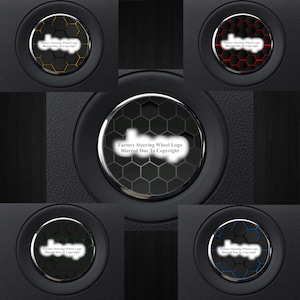 Hex Pattern Steering Wheel Overlay Decal • Compatible with Jeep Models
