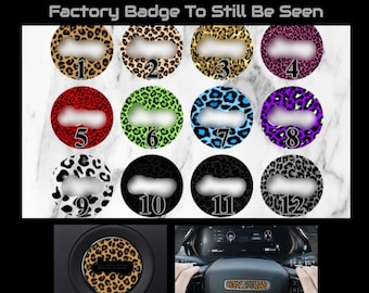 Steering Wheel Overlay Decal • Leopard Print • Compatible With Jeep