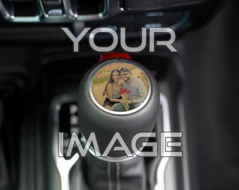 3D Domed Flex Resin Shifter Badge - YOUR IMAGE - 2018+ Wrangler 2020+ Gladiator
