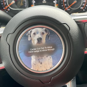 YOUR IMAGE • Personalized Custom Steering Wheel Overlay Decal • Compatible with Jeep Models