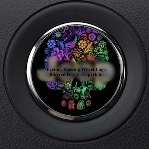 Sugar Skull Lenkrad-Abziehbild • Kompatibel mit Jeep Modellen