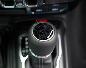 3D Domed Flex Resin Shifter Badge - Topography Map - 2018+ Wrangler 2020+ Gladiator