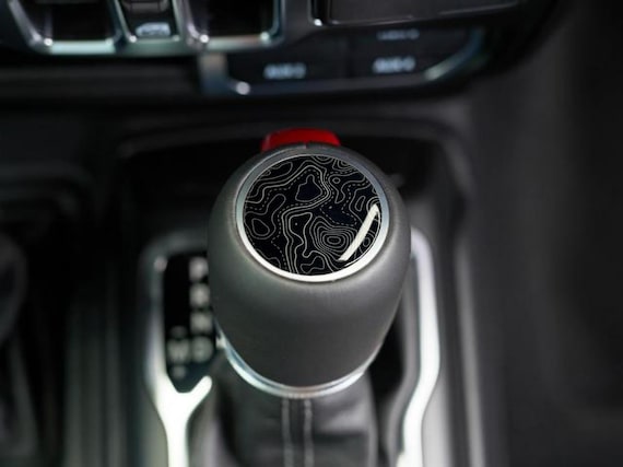 3D Domed Flex Resin Shifter Badge - Topography Map - Wrangler & Gladiator