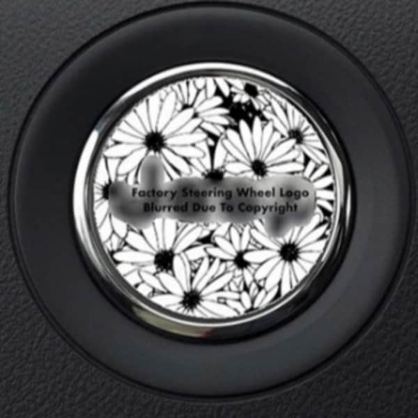 Daisy Flowers Steering Wheel Overlay Decal • Compatible with Jeep Models