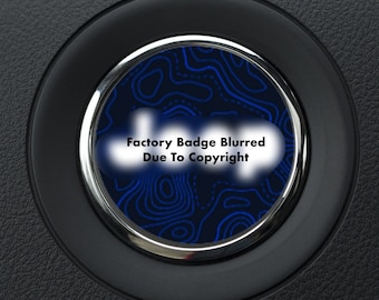 Topography Map Steering Wheel Overlay Decal • Compatible with Jeep Models