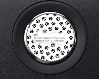 Paw Prints Steering Wheel Overlay Decal • Compatible with Jeep Models