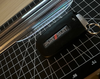 SET OF 2 Pursuit Stripes Key Fob Badges Compatible with Charger, Challenger & Durango