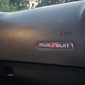 Dash Badge Overlay PURSUIT Edition Custom Domed 3D Resin Epoxy Compatible Only with 2015+ Charger