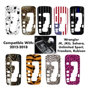 Shifter Gear Plate Overlay Decal Double Layered Compatible with 2012-2018 Wranglers All Sub Models